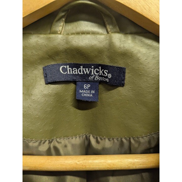 Chadwick's of Boston Size 6P Green Genuine Leather Jacket - Picture 5 of 8